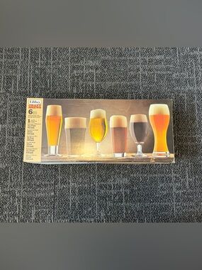 Libbey Craft Brews Assorted Beer Glasses, Set of 6 NEW